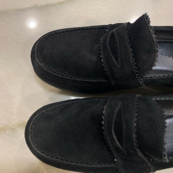 Stuart Weitzman Loafers Size 6 Black Suede Leather - Picture 5 of 15